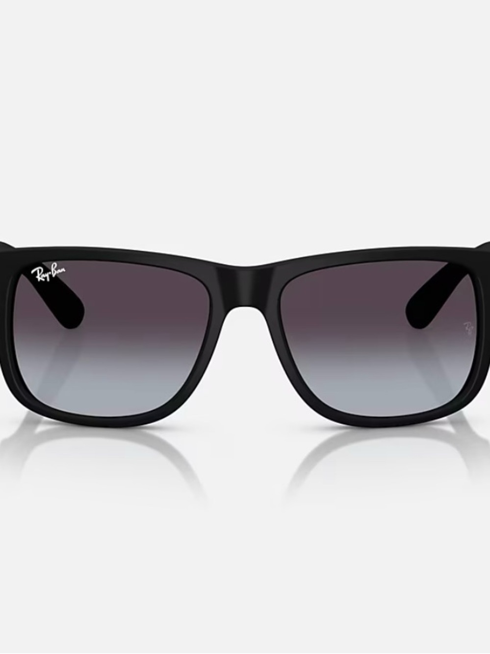 Ray-Ban Black Frame Sunglasses with Gray Gradient Lenses